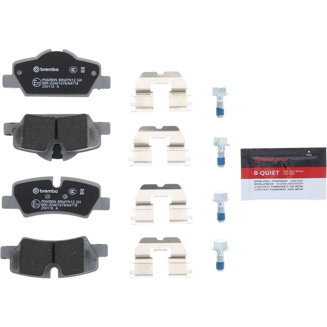P06090N – BREMBO Brake Pad, FMSI Number D1800-9032 Ceramic Set Of 4 With Hardware/ Brake Caliper Screws